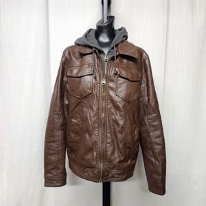 Levi's Faux leather lined trucker jacket